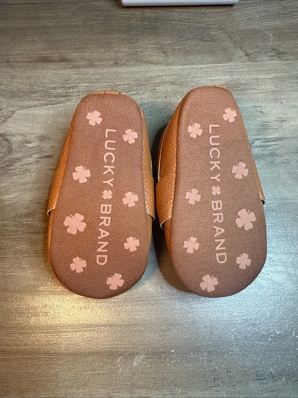 Lucky Brand Kids Orange Brown Moccasin Loafers with Bit Detail